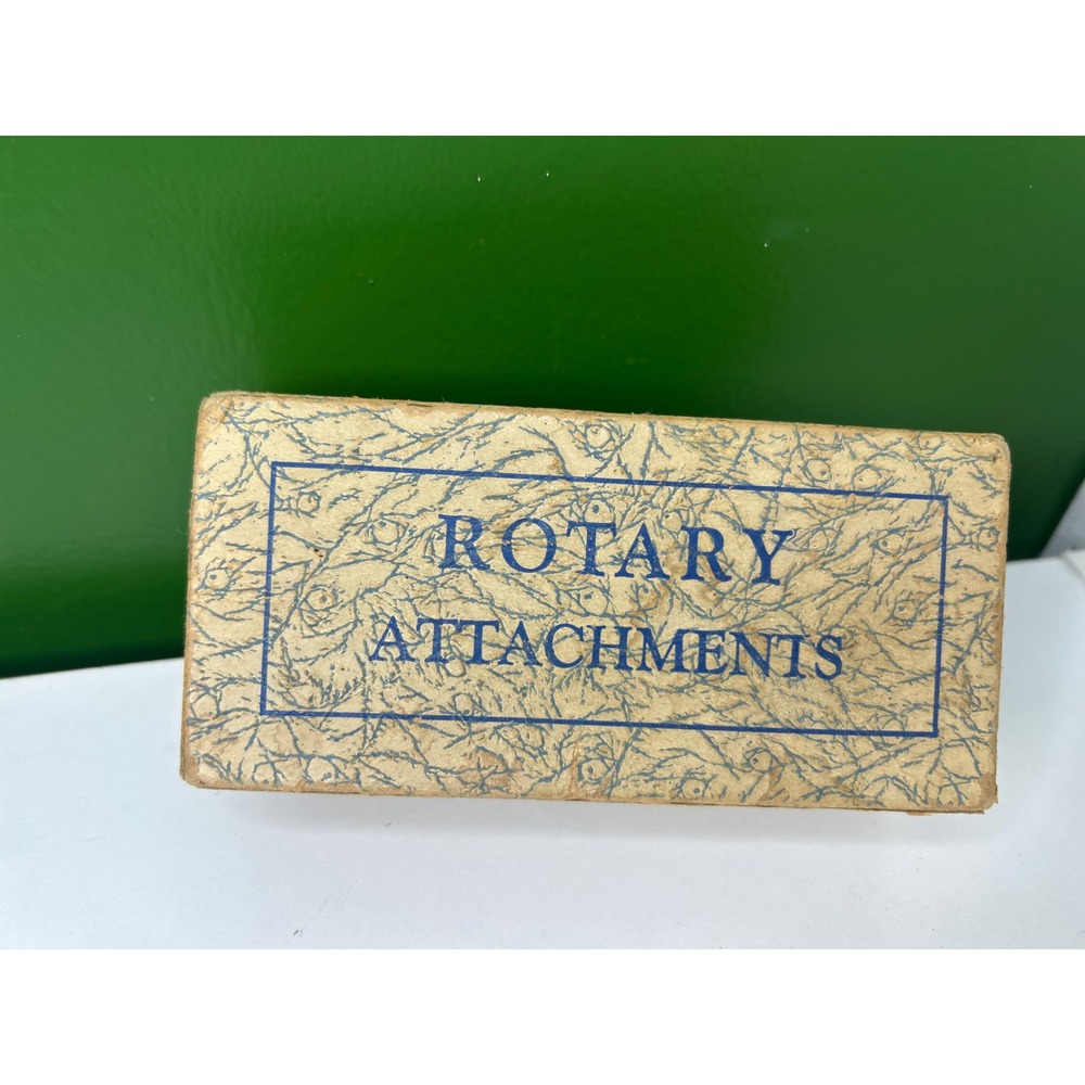 Vintage Rotary Attachments Sewing Machine Presser Foot Set with Original Box